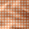 Yarn-Dyed Double Gauze VICHY Clementine / Off-White
